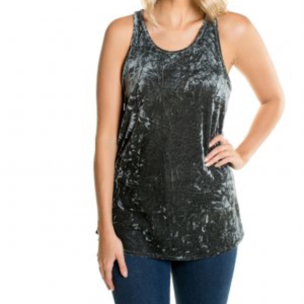 Crushed Velor Racerback Tank